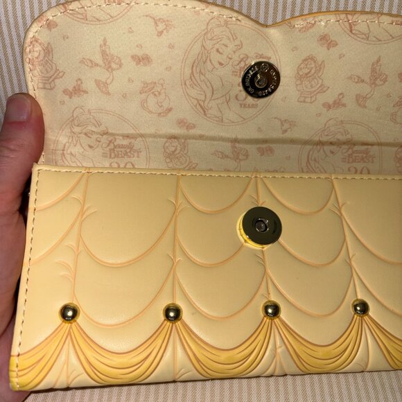 Disney Loungefly Beauty And The Beast 30th Anniversary Belle Yellow Dress Wallet - Picture 12 of 16
